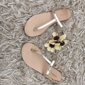 Gold Forever 21 Sandals
